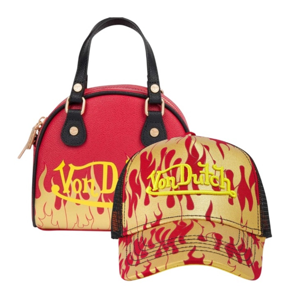 Von Dutch City of Angels Bowler Bag & Trucker Hat Bundle NWT